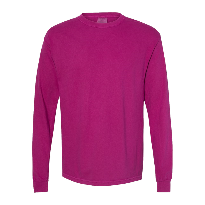 Inc Sales, Ringspun Heavyweight — 6014 Dyed Garment Shilling Long Sleeve Tee