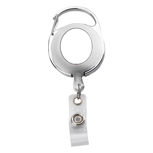 Clear Oval Retractablel Carabiner Badge Reels Clips with Reinforced Strap -  China Retractable Badge Holder and Badge Reel price